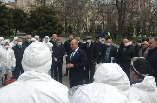 Nəsimi rayonunda dezinfeksiyaedici tədbirlər davam etdirilir