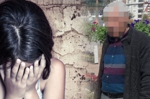 Nəvəsi ilə oynamağa gələn uşağı zorladı - FOTO