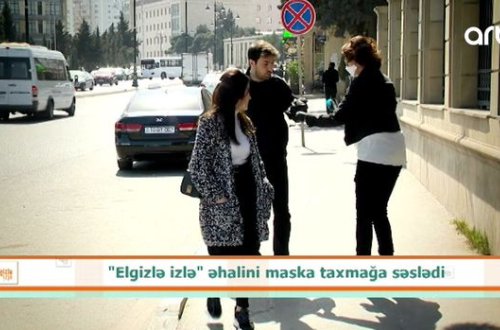 ARB TV əməkdaşları Bakı sakinlərinə tibbi maska payladı - VİDEO