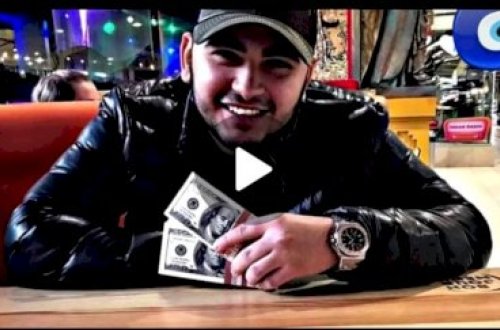 Nərmanov icra başçısının oğlu əlində 20 min dollar və qolunda 130 min manatlıq saatla POZ VERDİ VİDEO+FOTO