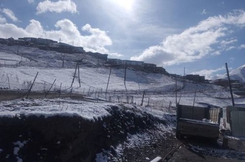 Qubaya qar yağdı - FOTO