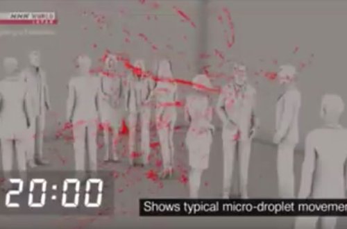 Yapon alimlərdən virusun hava ilə yayıldığını sübut edən - Video