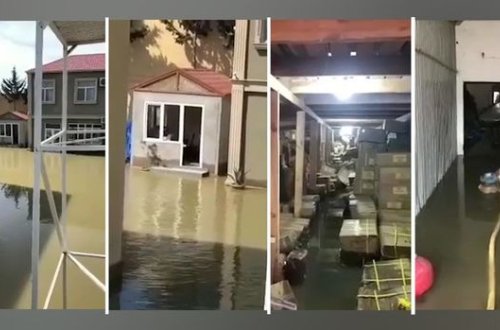 “Meyvəli bazar”da anbarları su altında qaldı - AÇIQLAMA+VİDEO