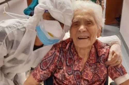 100 il əvvəlki pandemiyaya da qalib gəldi, koronavirusa da - 104 yaşı var - FOTO