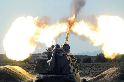 Azərbaycan Ordusunun artilleriya bölmələri döyüş atışları icra edir - VİDEO