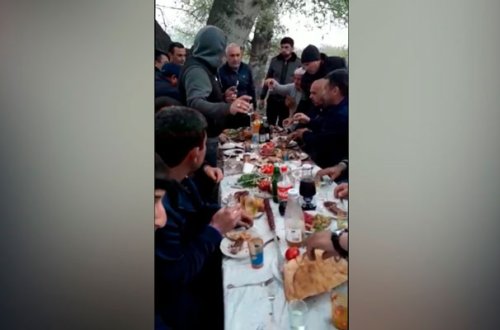 Kür sahilində yeyib-içmək məclisi quranlar saxlanıldı - Foto+ Video