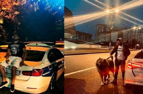 Polis maşınının üstündə şəkil çəkdirən şəxsin cəzası bəlli oldu