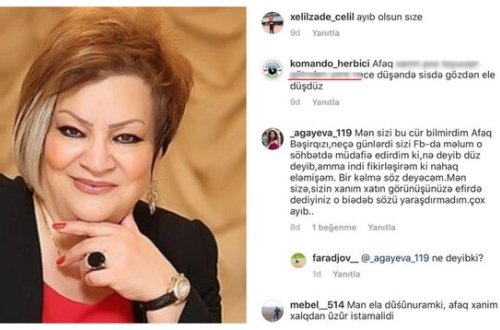 Efirdə söyüş söyən Afaq Bəşirqızını BİABIR ETDİLƏR: 