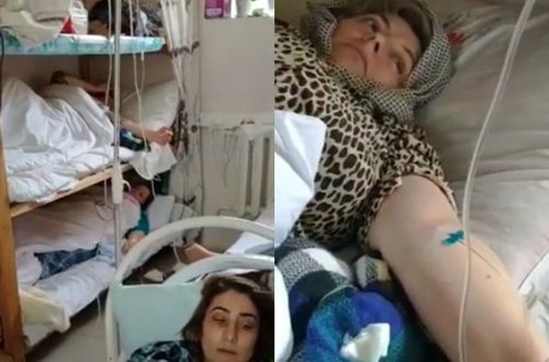 Dərbənddə xəstəxananın infeksiya şöbəsinin tibb bacıları belə müalicə olunur - QALMAQALLI VİDEO