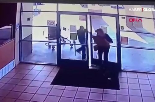 Yaşlı qadını dəmir dəyənəklə vurub, pizzasını oğurladı - VİDEO