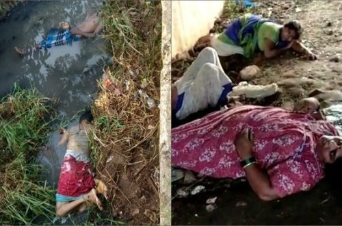 İnsanlar küçənin ortasında huşunu itirdi - VİDEO