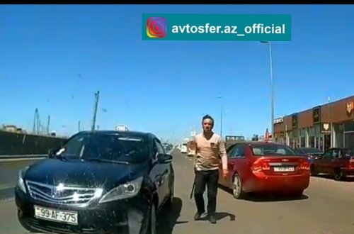 Əvvəl yolunu kəsdi, sonra dəmir boru ilə hücum etdi: Bakıda ŞOK VİDEO