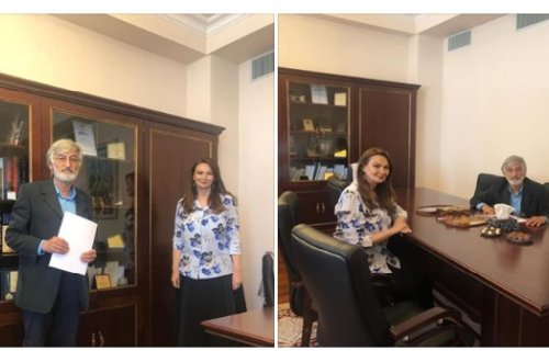 Qənirə Paşayeva Xalq artisti ilə görüşdü – Yubileyini təbrik etdi – FOTOLAR