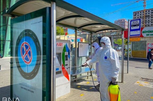 BNA dayanacaq pavilyonlarında dezinfeksiya işləri aparır