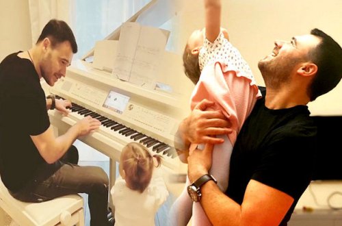 Emin Ağalarov piano arxasına keçib, qızı üçün mahnı oxudu - VİDEO