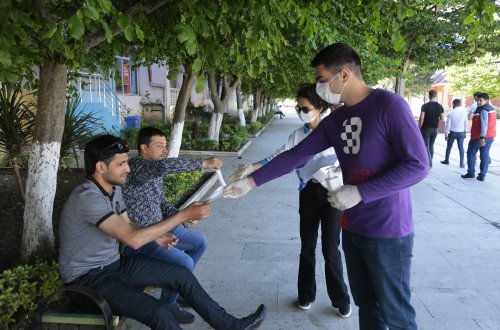 Könüllülər cənub regionunda vətəndaşları maarifləndirməyə davam edirlər - FOTOLAR