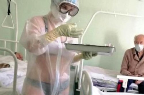 Palataya şəffaf geyimdə daxil olan tibb bacısından xəbər var - FOTO