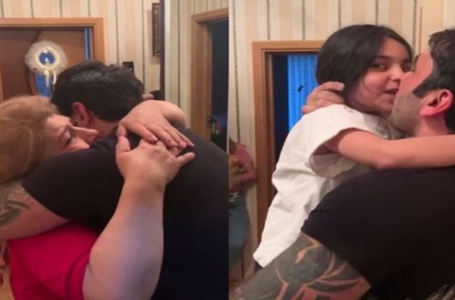 Həbsdən çıxan Kamil Zeynallını qızı belə qarşıladı - VİDEO