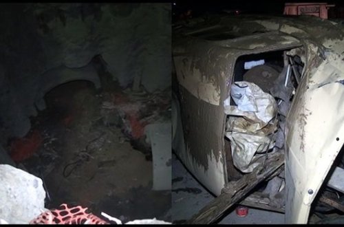 Gəncədə avtomobil doqquz metrlik quyuya düşdü, bir nəfər öldü - VİDEO