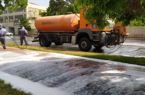 В столице проводятся очередные дезинфекционные работы – ФОТО