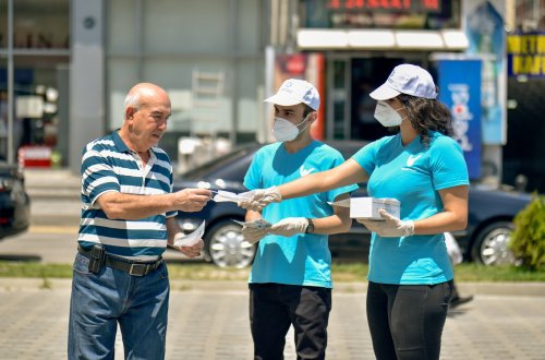 Azərbaycan könüllüləri pandemiya ilə mübarizəni davam etdirir - FOTOLAR