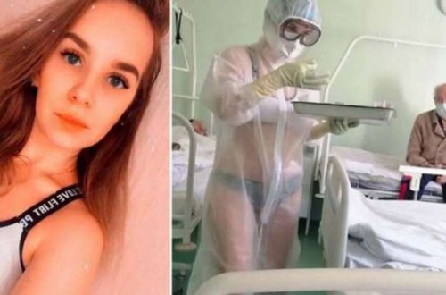 Alt paltarında xəstəyə baxan tibb bacısı görün KİM İMİŞ - FOTOLAR