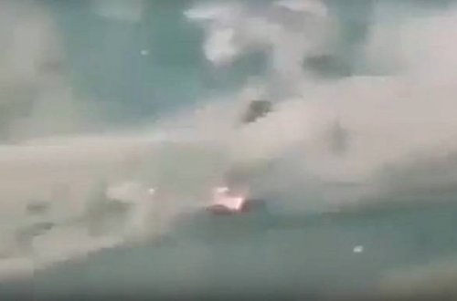 Erməni komandirin maşını belə vurulub - Video