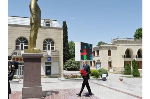 Prezident İlham Əliyev Tərtər rayonuna səfərə gəlib - FOTO