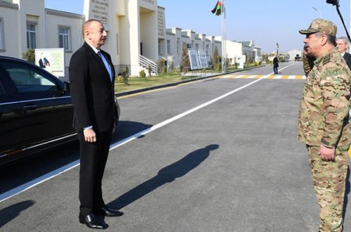 İlham Əliyev Ağdamdakı “N” saylı hərbi hissədə