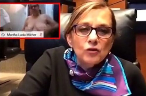 Senator iclasın ortasında çılpaq qaldı - Fotolar