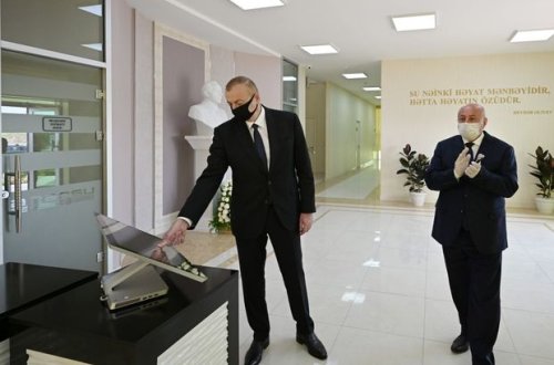 Ağcabədi şəhərinin içməli su təchizatı və kanalizasiya sistemləri istismara verilib