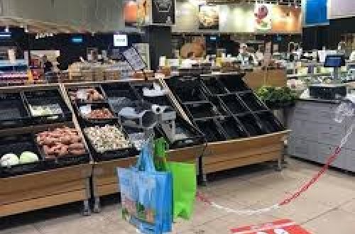 Həftəsonu qadağası veriləndən sonra marketlər - FOTO