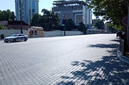 Gəncədə küçəyə çıxmaq qadağasının ilk günü - FOTO