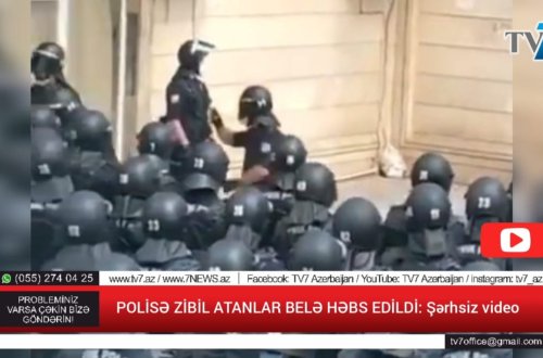 Bakıda polisin başına zibil atanlar belə saxlanıldı - VİDEO