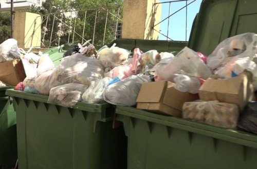 Sərt karantinə görə üstündə dava salınan çörəklər zibil yeşiklərində - VİDEO