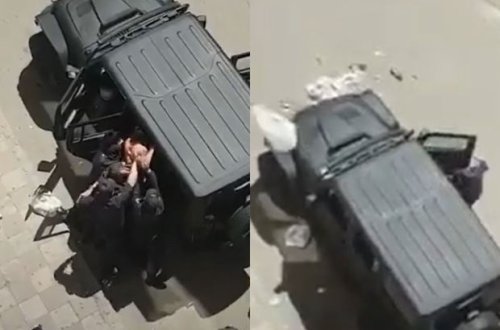 Суд арестовал бросавших мусор в полицейских в Баку - ВИДЕО