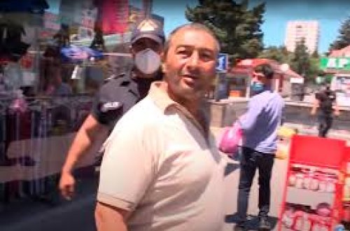 Bakıda maska taxmayan sakin 