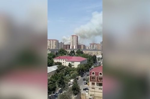 Abşeronda yanğının söndürülməsinə helikopterlər cəlb edildi - YENİLƏNİB + VİDEO