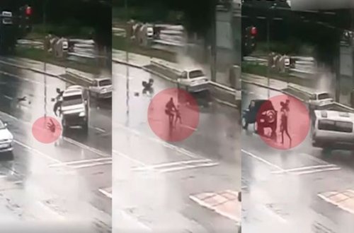 Gözlənilməz qəza, ortada qalan uşaq və avtobusun dəhşətli manevri - ANBAAN VİDEO