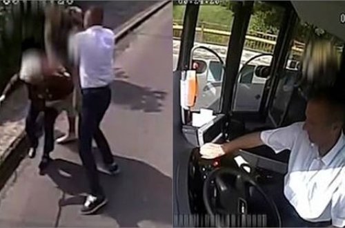 Avtobus sürücüsü gördüklərinə laqeyd qala bilmədi - VİDEO