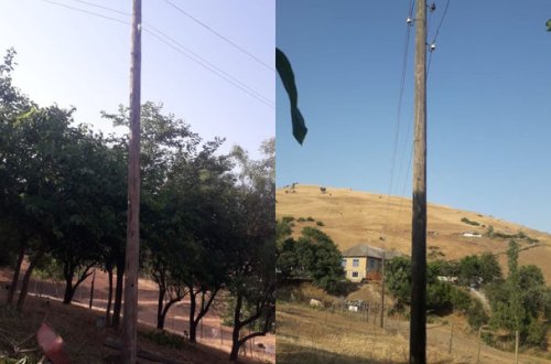 Bərdədə elektrik dirəklərindəki qəzalı vəziyyət aradan qaldırıldı - AÇIQLAMA