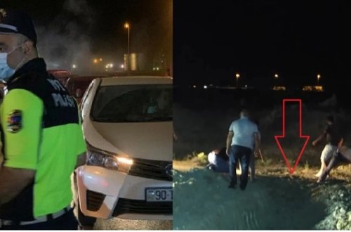 Torpaq yoldakı quyuları doldurub rayona qaçanları polis belə tutdu - VİDEO