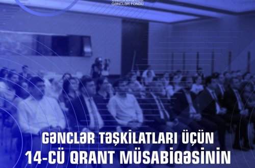 Gənclər Fondu Gənclər Təşkilatları üçün 14-cü qrant müsabiqəsinin nəticələrini elan etdi