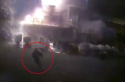 Zavodda partlayış anı kameralarda - VİDEO