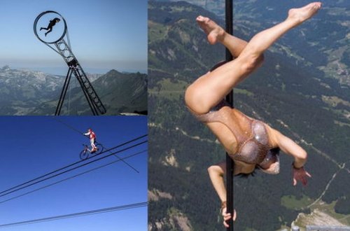 Sirk artistlərinin ecazkar və təhlükəli fəndləri hər kəsi heyran qoydu - FOTO/VİDEO