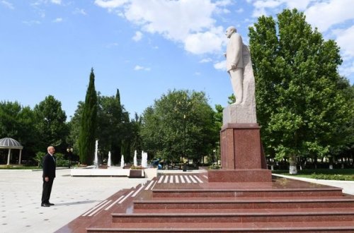 Президент Ильхам Алиев прибыл в Самухский район - ОБНОВЛЕНО