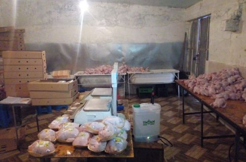 Siyəzəndə quş ətinin çəkisini su vuraraq artıran müəssisə aşkarlanıb - FOTO