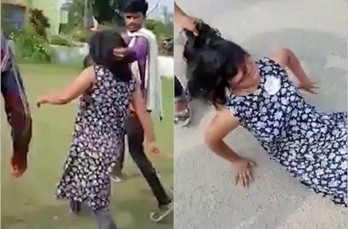 Ərinin başqası ilə evlənməsinə qarşı çıxan qadını küçədə sürüdülər - VİDEO