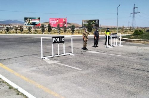 Rayonların giriş və çıxışlarında müvəqqəti postlar quruldu (FOTOLAR)