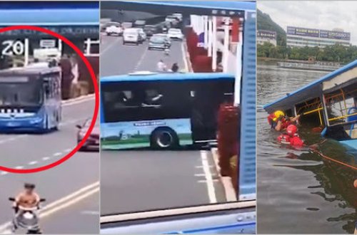 Avtobusu qəflətən çevirdi və su anbarına tərəf sürdü: 21 ölü - ANBAAN VİDEO